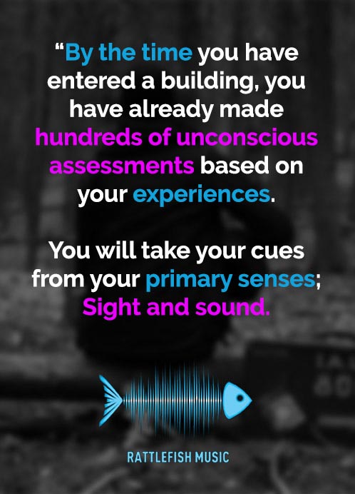 people make decisions based on site and sound. creating the correct audio experience will change everything.